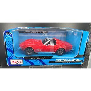 Maisto 1:24 1970 Corvette Special Edition Die-Cast Metal Model Car Red